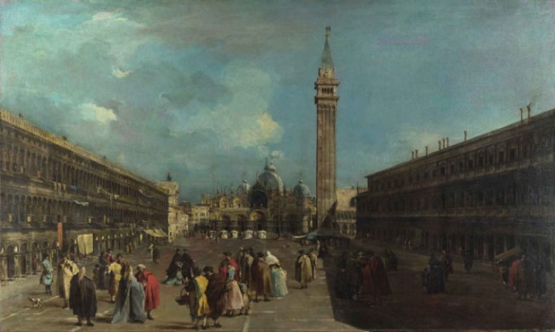 フランチェスコ・グアルディ 《ヴェネツィア：サン・マルコ広場》 1760年頃 