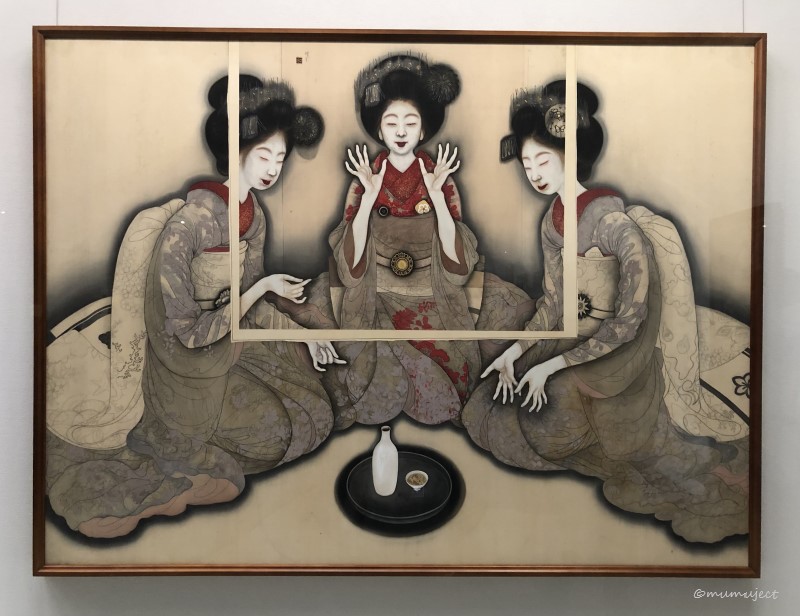 岡本神草-拳を打てる三人の舞妓の習作-あやしい絵展