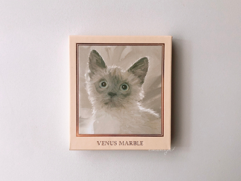 ヴィーナスマーブル-VENUS MARBLE-猫パレット-猫シリーズ-キャットシリーズ-猫アイシャドウ-レビュー-感想-口コミ-試してみた-スウォッチ-着画-比較-比べる-色-使い方-イエベ-ブルベ-シャム猫