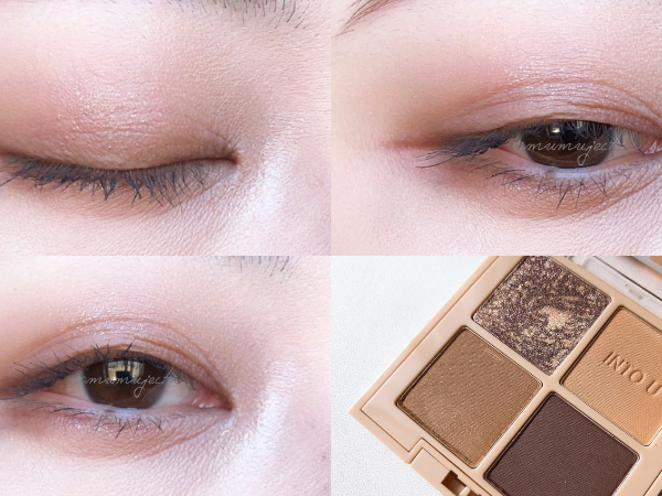 INTO U-イントゥ―ユー-テイスティングライフアイシャドウパレット-tasting life-アイシャドウパレット-アイシャドウ-PB01-YB01-OL01-全色-全色レビュー-スウォッチ-比較-色-口コミ-感想-ブルベ-イエベ-プチプラ-くすみアイシャドウ-中国コスメ-Yellow-使い方