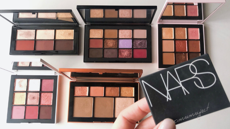 レビュー-比較-スウォッチ-着画-感想-口コミ-ブルベ-イエベ-NARS-ハードワイヤードアイシャドー-5319-5338-サンジェルマンデプレ アイシャドーパレット-スターゲイズ アイシャドーパレット-オーガズムライジング アイシャドーパレット-エンドレスナイツ アイシャドーパレット-ラグナ アルティメイト フェイスパレット