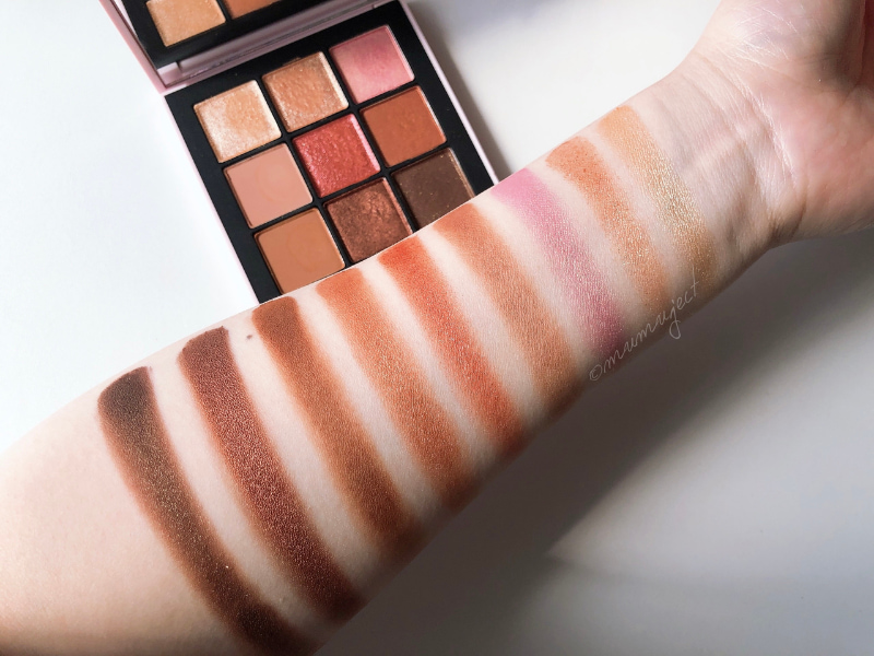 レビュー-比較-スウォッチ-着画-感想-口コミ-ブルベ-イエベ-NARS-ナーズ-オーガズムライジング アイシャドーパレット