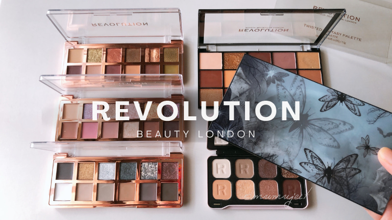 レビュー-比較-スウォッチ-着画-感想-口コミ-ブルベ-イエベ-Makeup Revolution-メイクアップレボリューション-Revolution Beauty-レボリューションビューティー-Lookfantastic-ルックファンタスティック-アイシャドウ-海外コスメ-プチプラ
