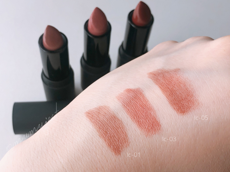 uneven-アニヴェン-リップカラー-LIP COLOR-全色レビュー-スウォッチ-レビュー-感想-口コミ-lc-01-root-lc-03-contagious-lc-05-trunk