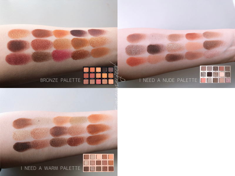 レビュー-比較-スウォッチ-着画-感想-口コミ-ブルベ-イエベ-アイシャドウパレット-海外コスメ-Natasha Denona-ナターシャデノナ-BRONZE PALETTE-I NEED A NUDE PALETTE-I NEED A WARM PALETTE-MINI STAR PALETTE-MINI BIBA PALETTE-MINI GLAM PALETTE
